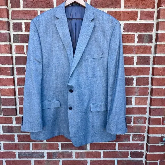 Lauren Ralph Lauren Classic Sport Coat Mens Sz 50R Gray Herringbone - Picture 1 of 15